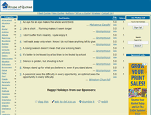 Tablet Screenshot of houseofquotes.com